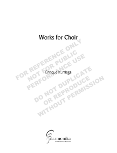 Works for Choir
