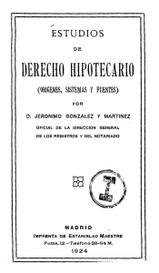 DERECHO HIPOTECARIO