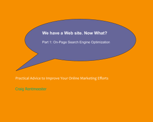 We have a Web site. Now What?