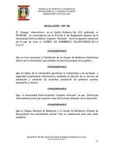Resolución N° 007-88 - Universidad Centroccidental "Lisandro