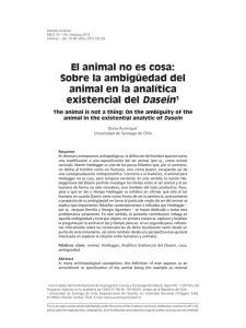 El animal no es cosa: Sobre la ambigüedad del animal en la