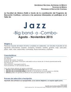 convocatoria jazz 2015 - Facultad de Música FaM