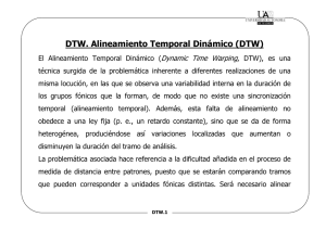 DTW. Alineamiento Temporal Dinámico (DTW)