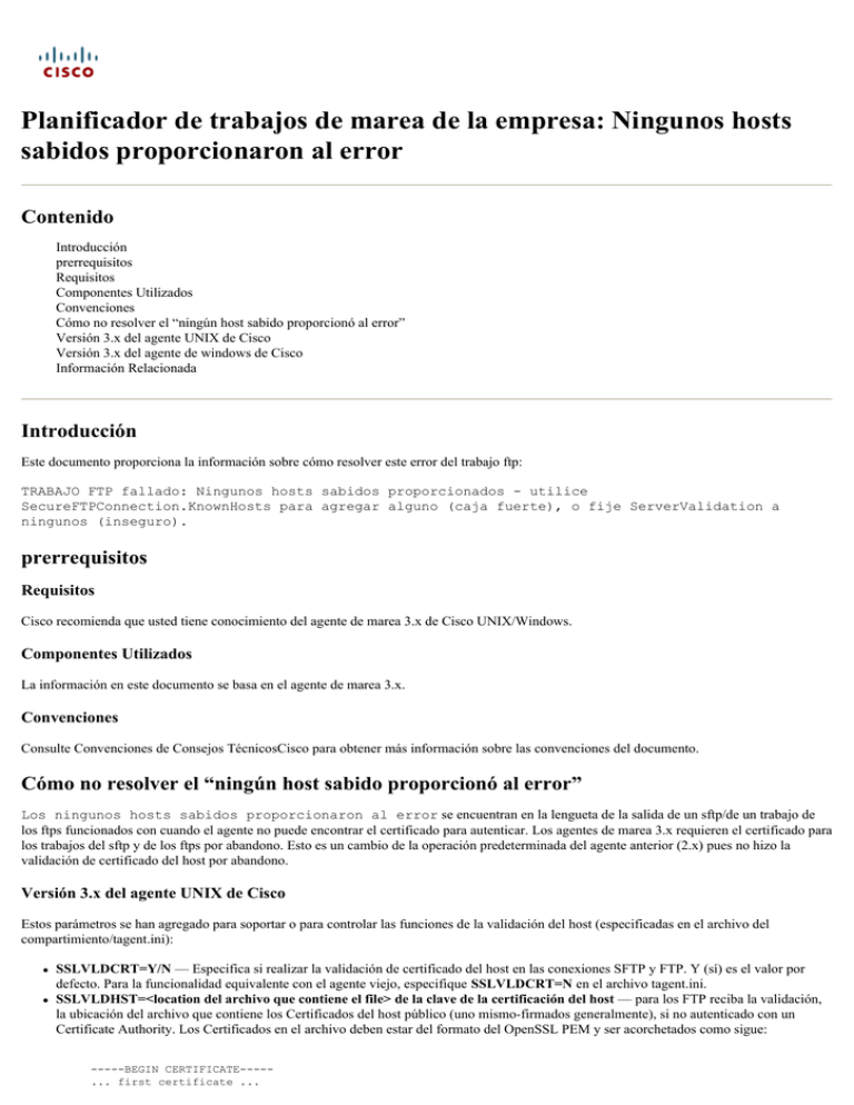 Ningunos Hosts Sabidos Proporcionaron Al Error