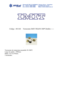 Código : 481160 Termostato IMIT-TR2(50+300*C)bulbo