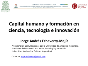 Capital humano y formación en ciencia, tecnología e