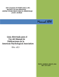 Manual APA - EDP University of Puerto Rico