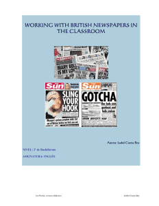 WORKING WITH BRITISH NEWSPAPERS IN THE CLASSROOM