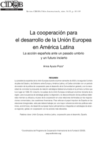 La cooperación para el desarrollo de la Unión Europea en