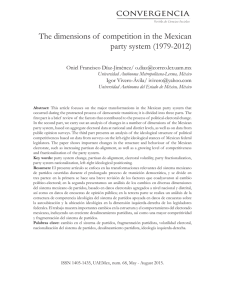 The dimensions of competition in the Mexican party system (1979