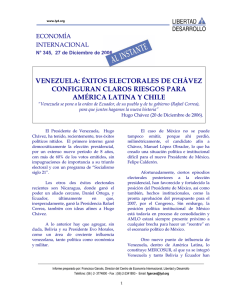 Venezuela Exitos electorales de Chavez