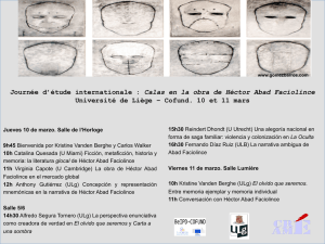 Journée d`étude internationale : Calas en la obra de Héctor Abad