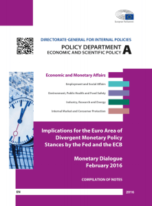 Implications for the euro area of divergent monetary policy stances
