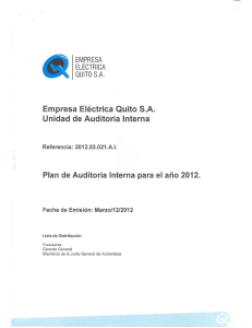 Plan de Auditoria 2012