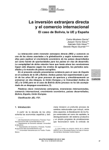 La inversión extranjera directa y el comercio