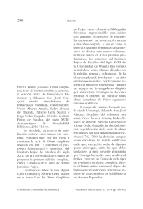 FEIJOO, Benito Jerónimo. «Obras completas, tomo II. Cartas