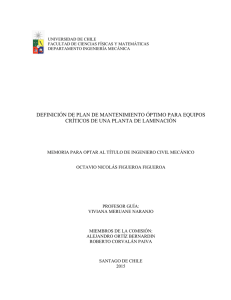 definici&oacute;n de plan de mantenimiento &oacute;ptimo para equipos cr&iacute;ticos