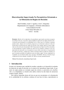 Discretización Supervisada No Paramétrica Orientada a la