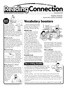 Reading Connection Dec. Newsletter - Grades 3