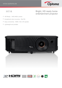 Bright, HD ready home entertainment projector