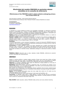 1 Efectividad del modelo PRECEDE en pacientes obesos atendidos