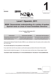 Level 1 Spanish (90908) 2011
