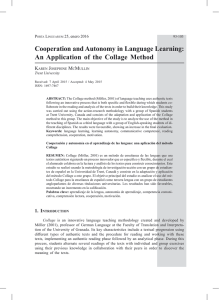 Cooperation and Autonomy in Language Learning