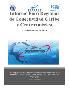 Informe Foro Regional de Conectividad Caribe y Centroamérica