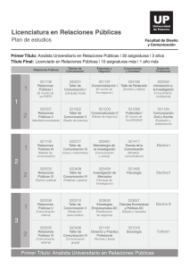 Plan de estudios Relaciones Públicas [PDF para imprimir]
