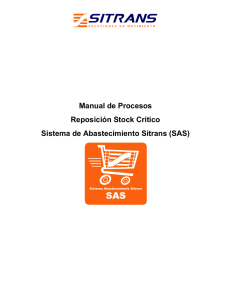 Manual de Procesos Reposición Stock Crítico Sistema de