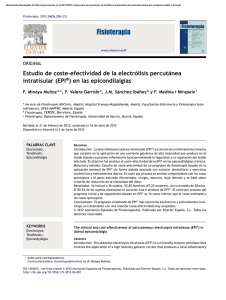 Estudio de coste-efectividad de la electrólisis percutánea intratisular