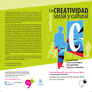Seminario: La creatividad social y cultural