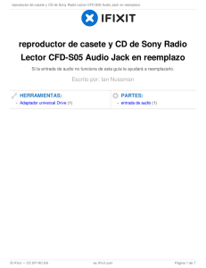 reproductor de casete y CD de Sony Radio Lector CFD