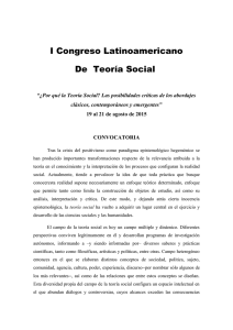 I Congreso Latinoamericano De Teoría Social