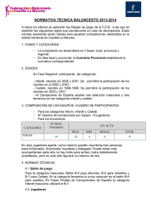 normativa técnica baloncesto 2013-2014