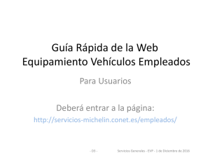 Guía Rápida de la Web Equipamiento Vehículos Empleados