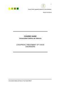 course guide logopedic treatment of voice disorders