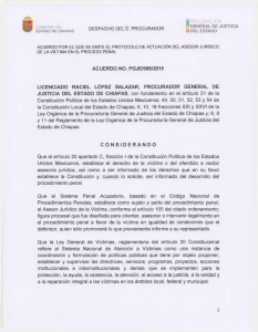 Acuerdo PGJE/006/2015 Protocolo de Actuación de Asesores