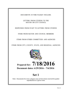 Prepared for: 7/18/2016 Document dates: 6/29