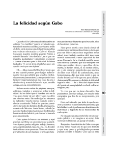 La felicidad según Gabo - Revista Urológica Colombiana