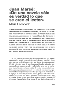 pdf Juan Marsé: "De una novela sólo es verdad lo que se cree el