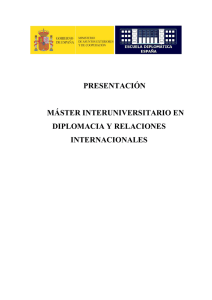 master interuniversitario en diplomacia y relaciones internacionales