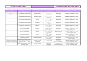 actividades OCTUBRE