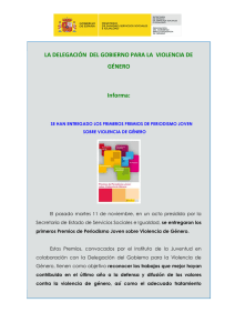 LA DELEGACIÓN DEL GOBIERNO PARA LA VIOLENCIA DE