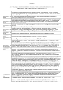 ANEXO IV ARANCELES QUE DEBEN PERCIBIR LOS
