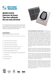 BEAM1224(S) Detector de humo Tipo haz reflejado De una sola