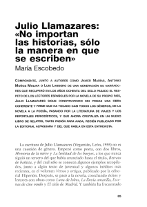 pdf Julio Llamazares: "No importan las historias, sólo la manera en