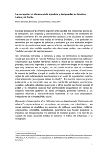 La corrupción: el alimento de la injusticia y desigualdad en América