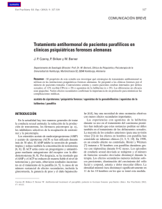 Tratamiento antihormonal de pacientes parafílicos en clínicas