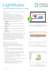 Software de gestión de iluminación y energía